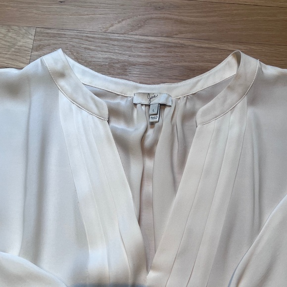 Joie Drapey Silk Raglan-Sleeved Blouse Size L - Picture 3 of 10